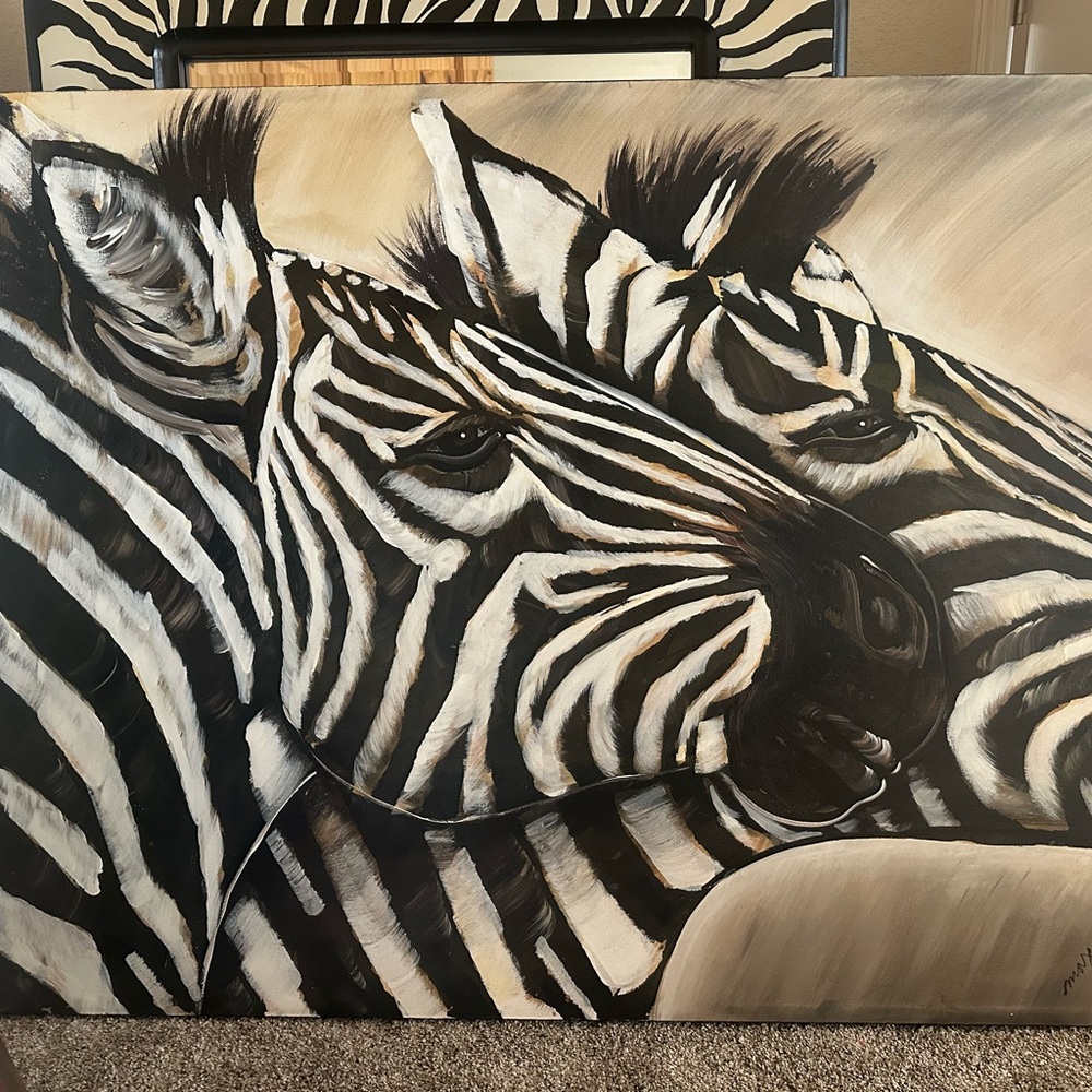 Zebra Wildlife Canvas Art